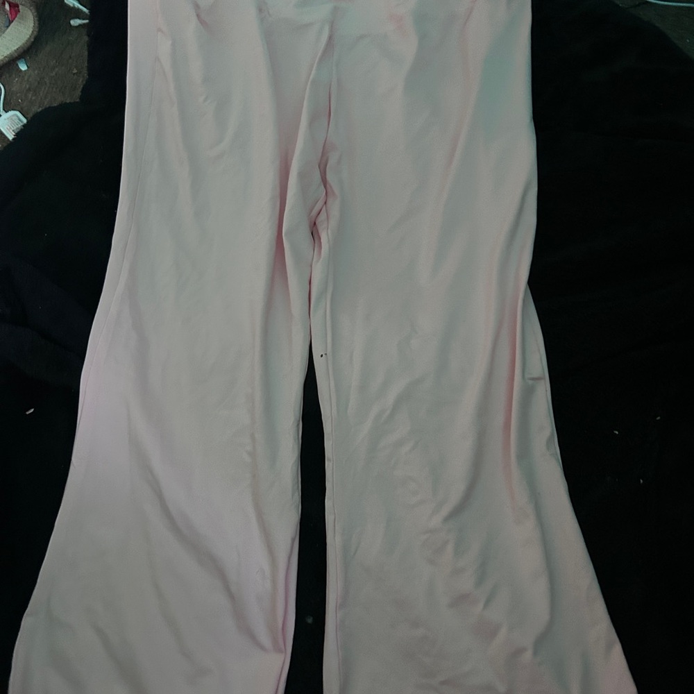 Light Pink Wide-Leg Pants